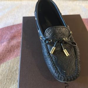 Black Louis Vuitton loafers in size 36, in good condition, real leather